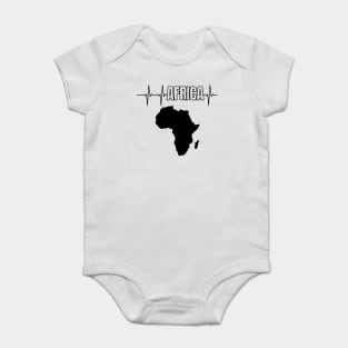 Africa Heartbeat, Continent of Africa Baby Bodysuit